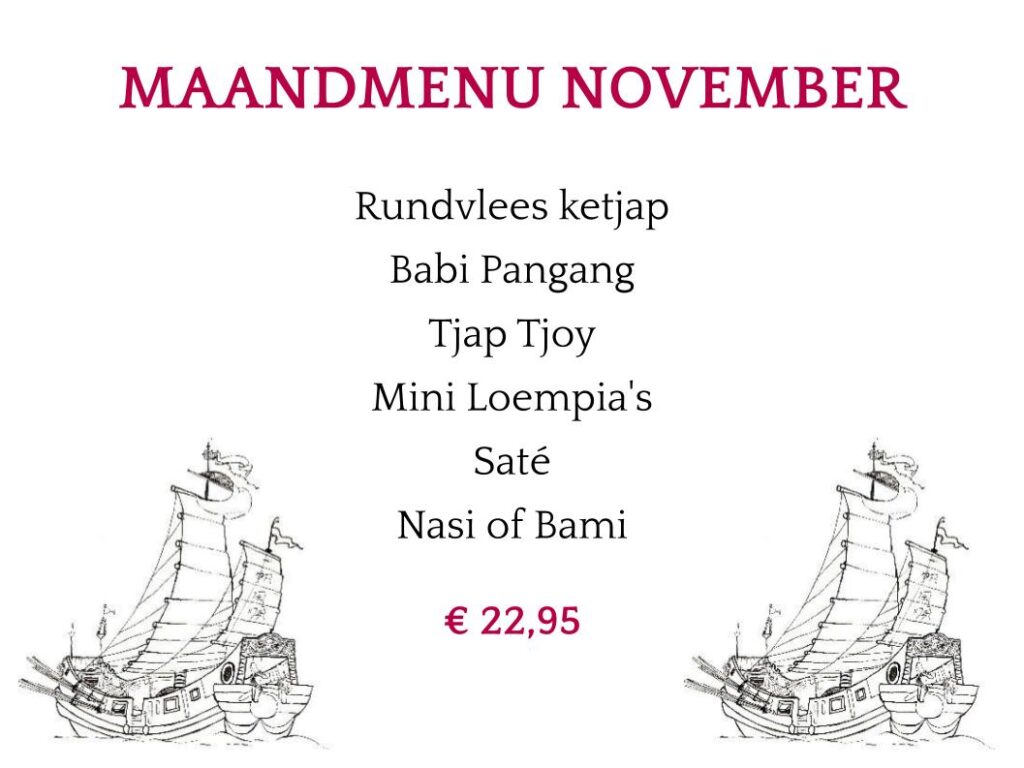 Maand menu november 2024